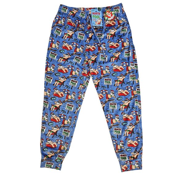 Main & Local Men's Santa North Pool Party Jogger Style Pajama Pants Size L NWT - Picture 1 of 11